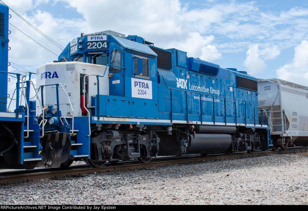 PTRA 2204 is seen as part of consist switching North Yard 